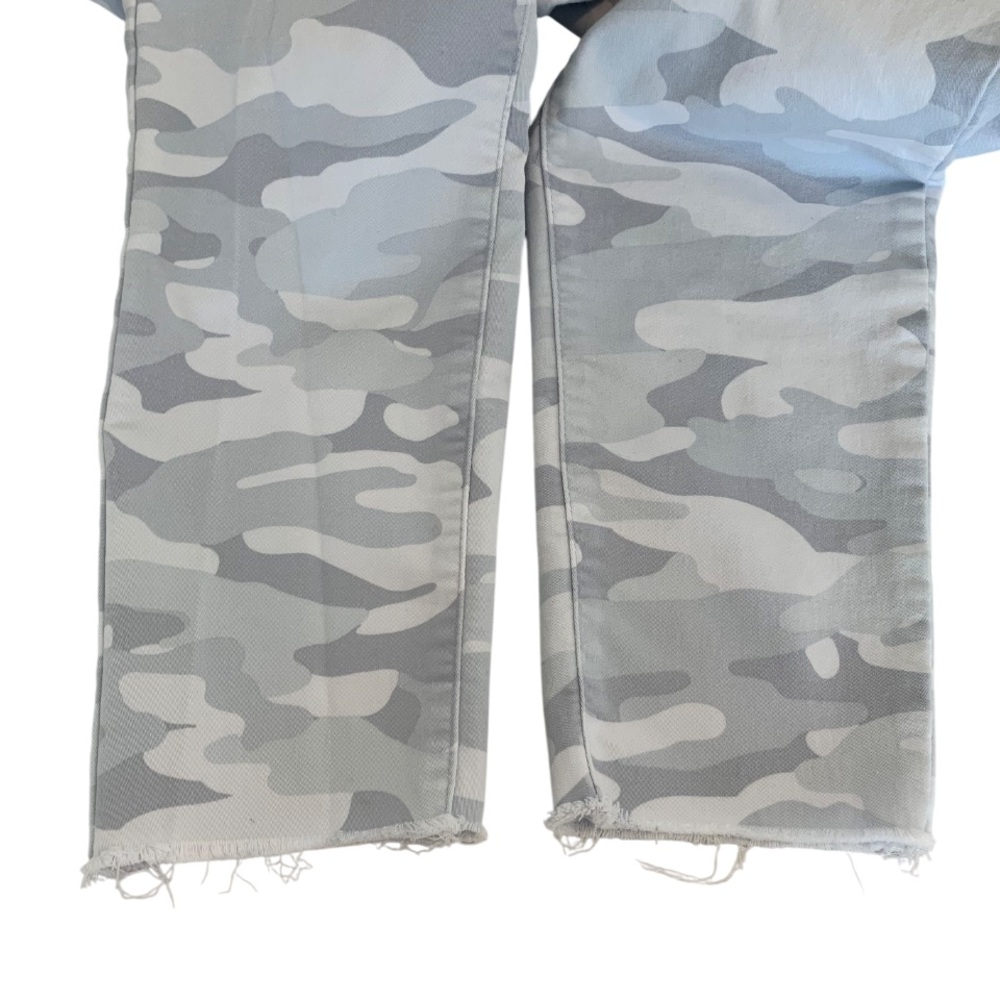 MAC AND ME Jeans Pants Jeggings Leggings Blue Gray Camo 5-Button Fly Hem Small - Picture 8 of 16